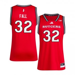 #32 Baye Fall Rutgers Scarlet Knights Jersey | Men Scarlet College Embroidery Basketball Collection 43521045