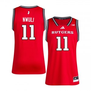 RU Scarlet Knights #11 Chris Nwuli Game-Day Jersey | Men Scarlet University Basketball Premium Stitched 35852731