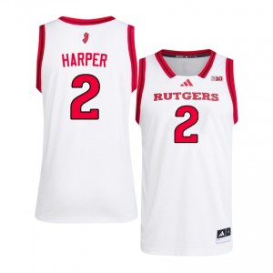 #2 Dylan Harper RU Jersey | Men White NCAA Stitched Basketball Collection 95030707