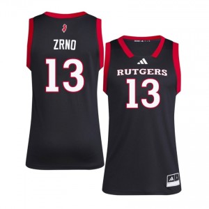 #13 Harun Zrno Scarlet Knights Jersey | Men Black Player Stitch Basketball Collection 93310850