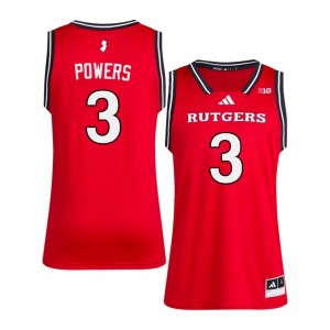 #3 Kaden Powers Scarlet Knights Jersey | Men Scarlet Player Stitch Basketball Collection 36649992