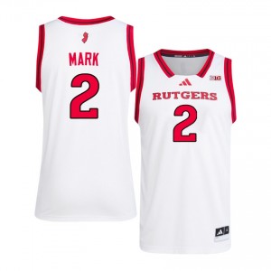 RU #2 Lino Mark Game-Day Jersey | Men White NCAA Basketball Premium Stitched 17960210