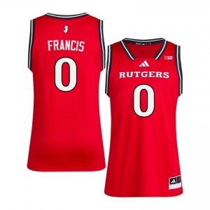 Knights #0 Tariq Francis Game-Day Jersey | Men Scarlet High School Basketball Premium Embroidery 13999480