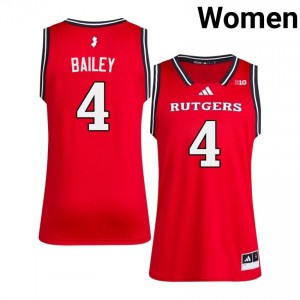Ace Bailey #4 Jersey | RU Knights Women Scarlet Premium Embroidery NCAA Basketball 68998903