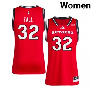 Baye Fall #32 Jersey | Knights Women Scarlet Premium Embroidery High School Basketball 73292075