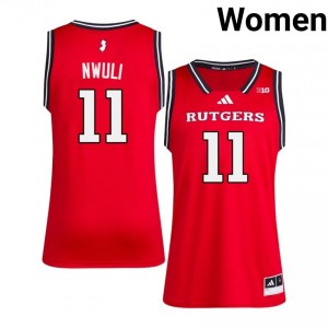 Authentic Chris Nwuli Jersey | #11 Scarlet Scarlet Knights Women Basketball Stitch & Licensed 90096753