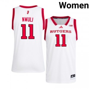 Knights #11 Chris Nwuli Game-Day Jersey | Women White High School Basketball Premium Embroidery 55946999