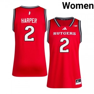 Knights #2 Dylan Harper Game-Day Jersey | Women Scarlet High School Basketball Premium Embroidery 90072585