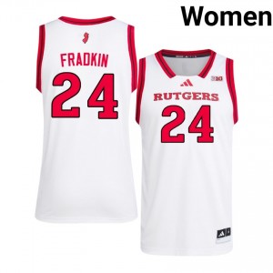 Authentic Max Fradkin Jersey | #24 White Knights Women Basketball Embroidery & Licensed 82733213
