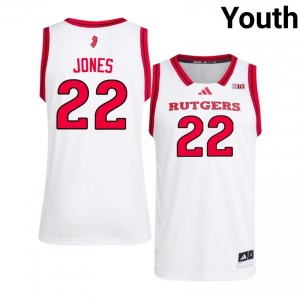 Dorian Jones #22 Jersey | Knights Youth White Premium Embroidery High School Basketball 57207809