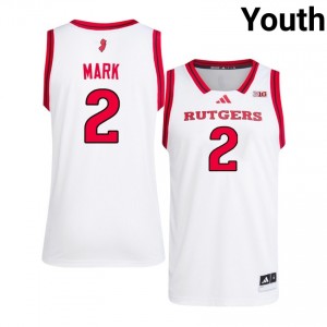 #2 Lino Mark Scarlet Knights Jersey | Youth White Player Stitch Basketball Collection 39879914